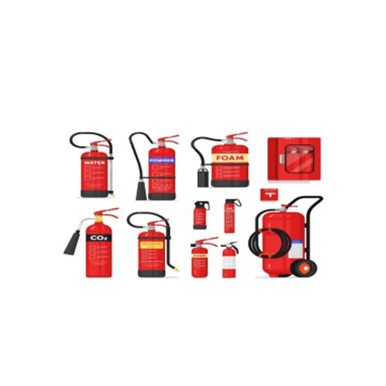 Different types of portable fire extinguishers selected according to fire risk